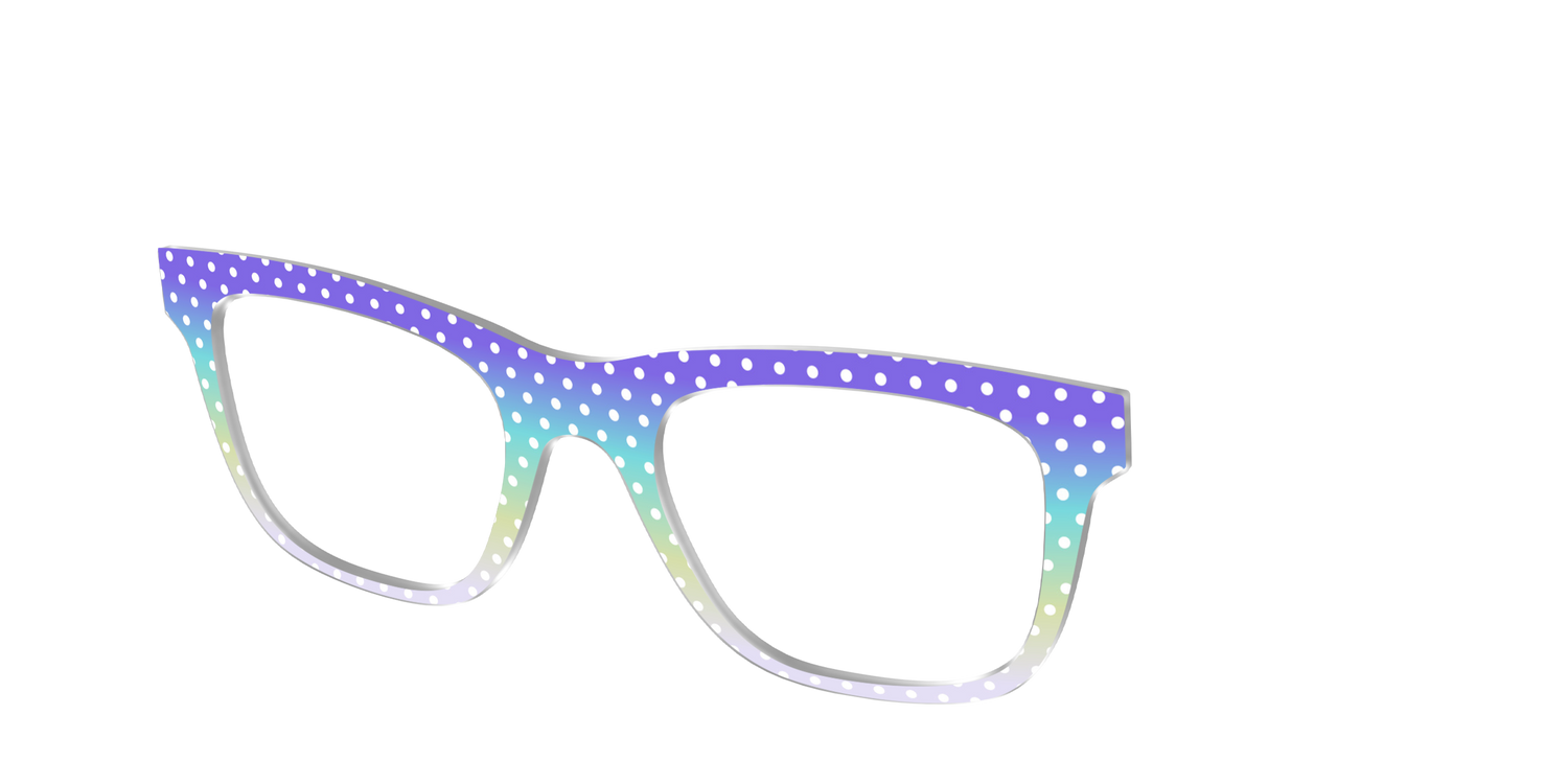 The Violet to Thistle Gradient Polka Dot - Angle Top Image - Pair Eyewear