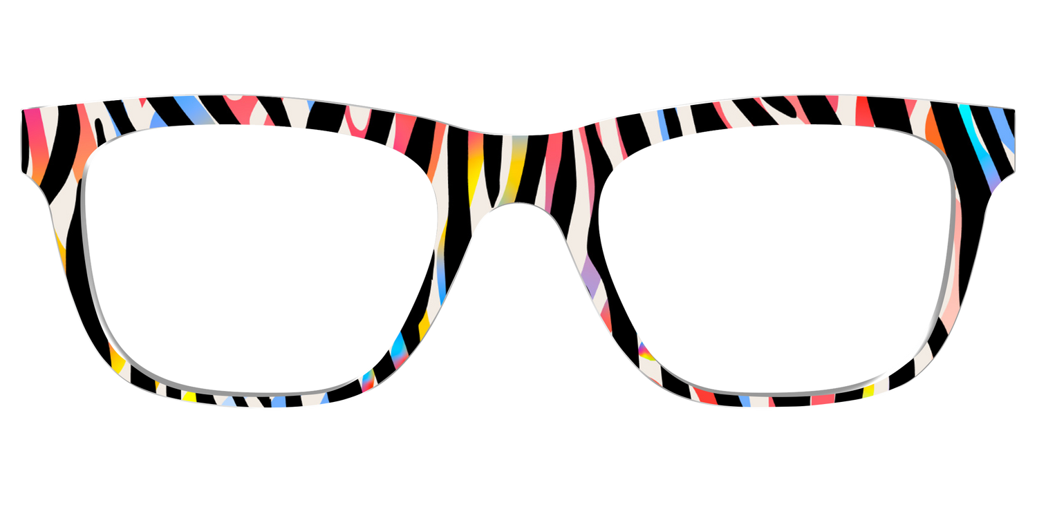 The Vivid Zebra Stripes - Front Top Image - Pair Eyewear