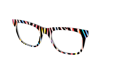 The Vivid Zebra Stripes - Angle Top Thumbnail - Pair Eyewear