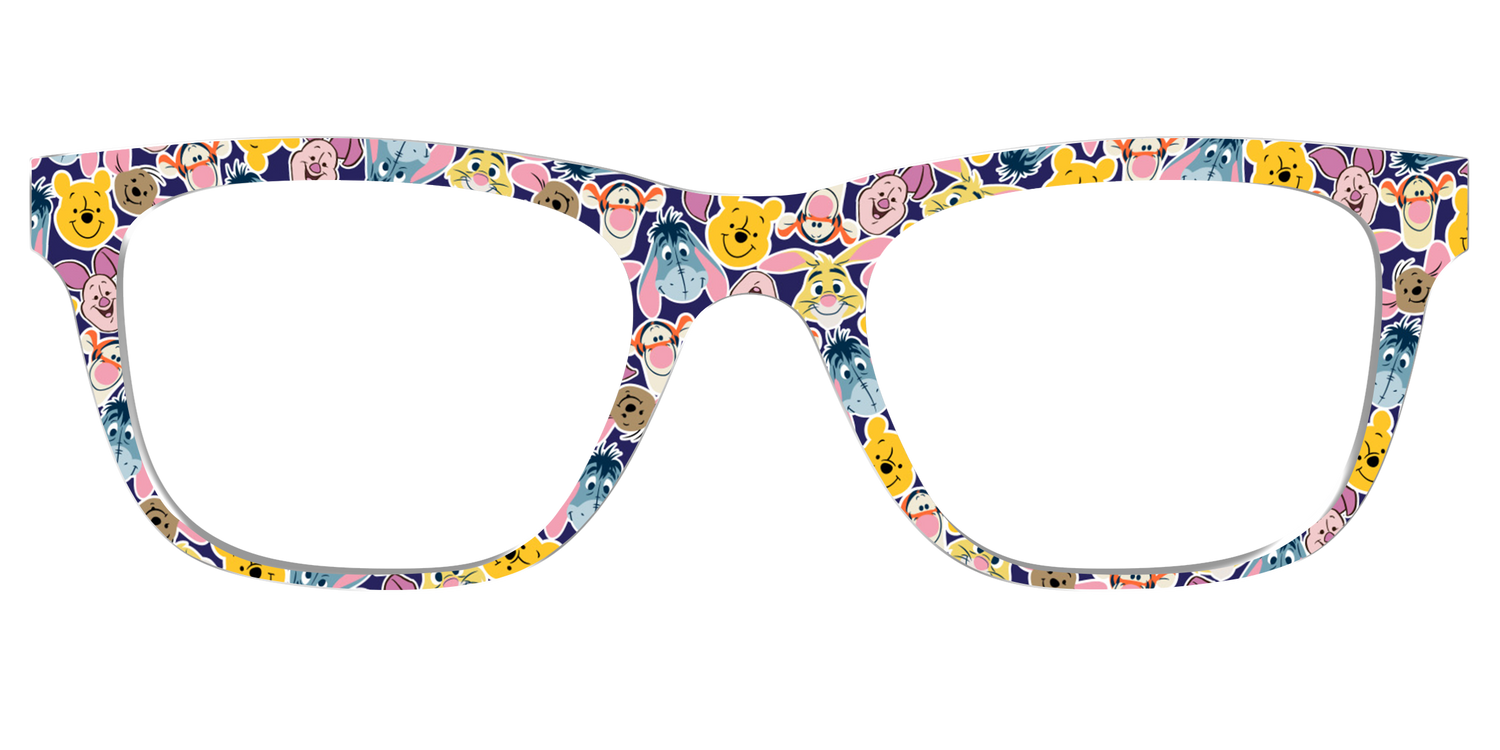 Winnie the Pooh & Friends Stickers - Front Top Image - Pair Eyewear