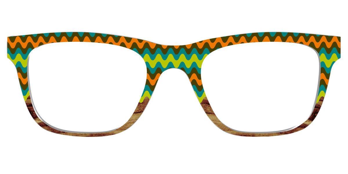 The Woodgrain Waves - Front Top Image - Pair Eyewear