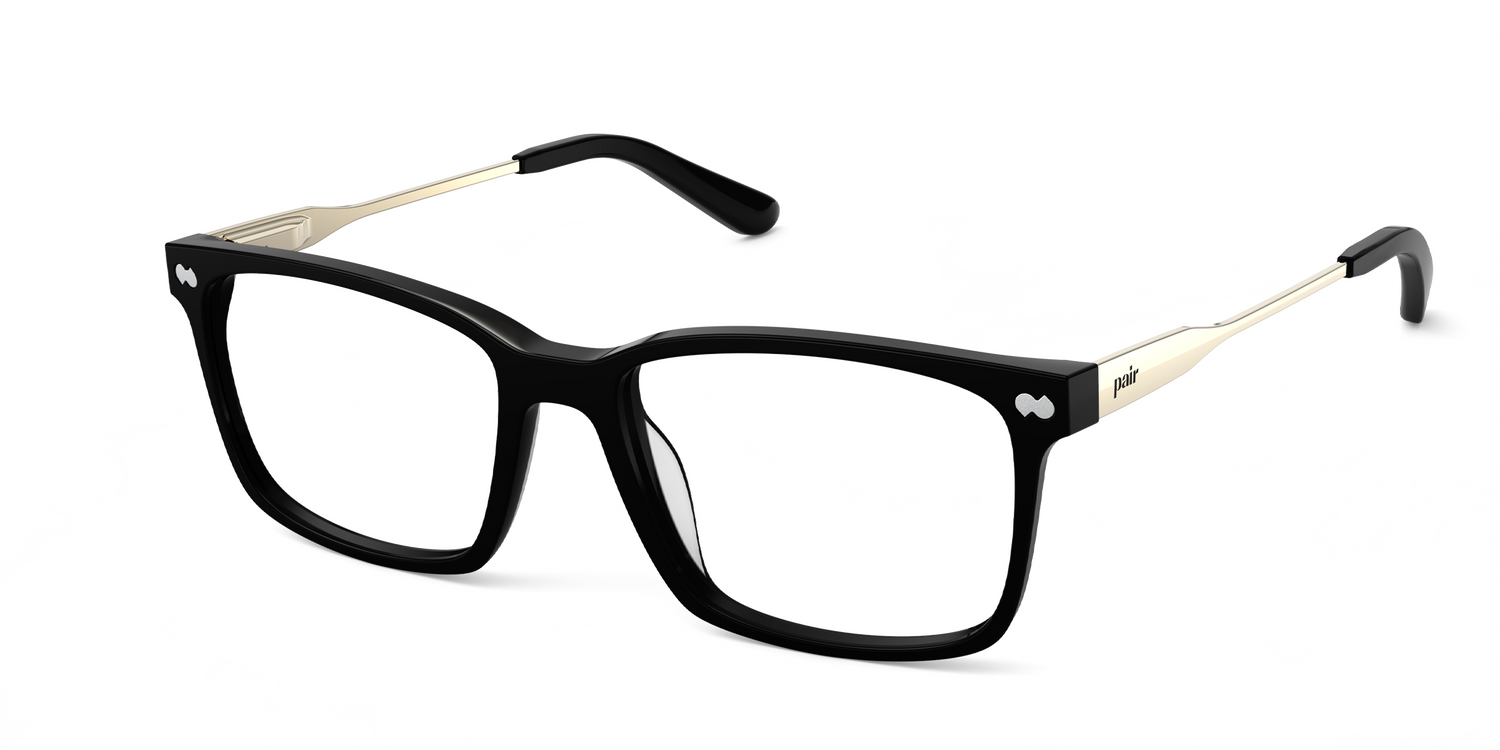 The Kirby - Mixed Material Black Gold Metal