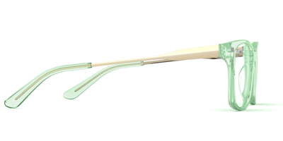 Mixed Material Green Clear Gold Metal