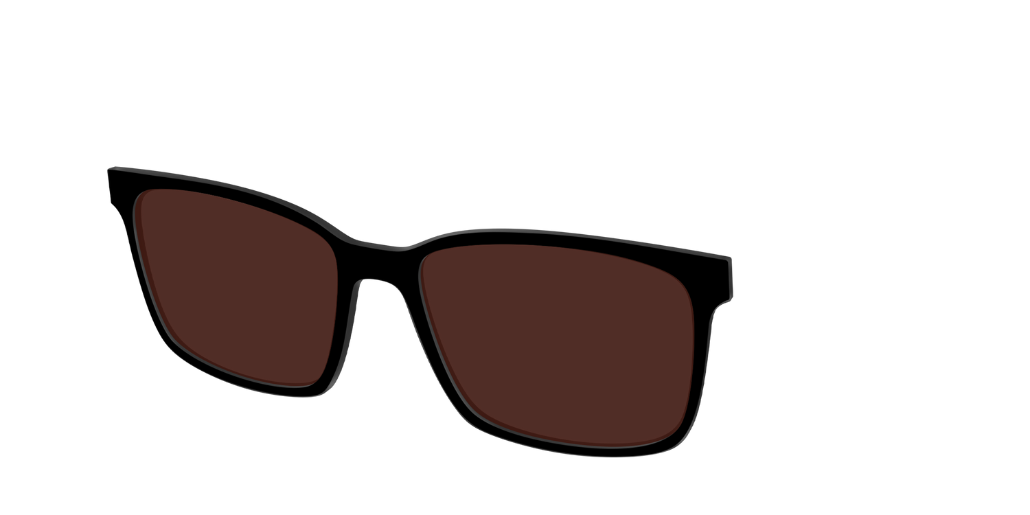 The Black with Brown Golf Lens