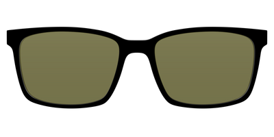 The Black with Green Racquet Sport Lens - Front Top Thumbnail - Pair Eyewear
