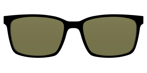 The Black with Green Racquet Sport Lens - Kirby Top - Pair Eyewear