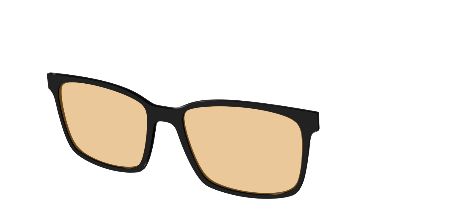 The Black With Umber Brown Lens - Angle Top Image - Pair Eyewear