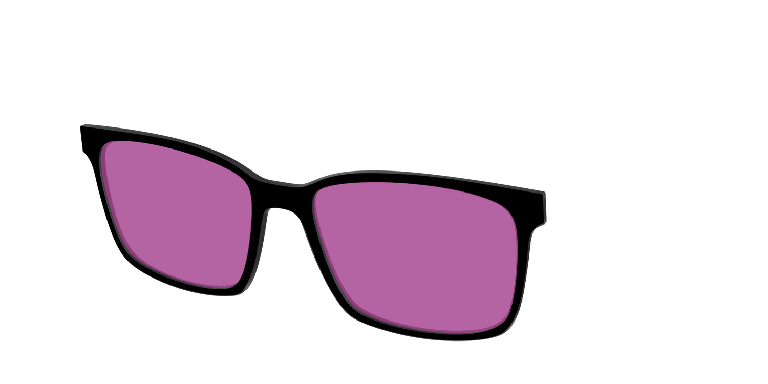 The Black with Violet Golf Lens
