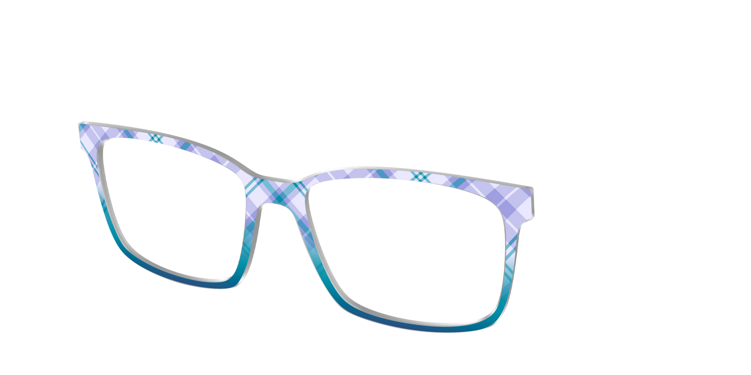 The Bluebell Plaid - Angle Top Image - Pair Eyewear