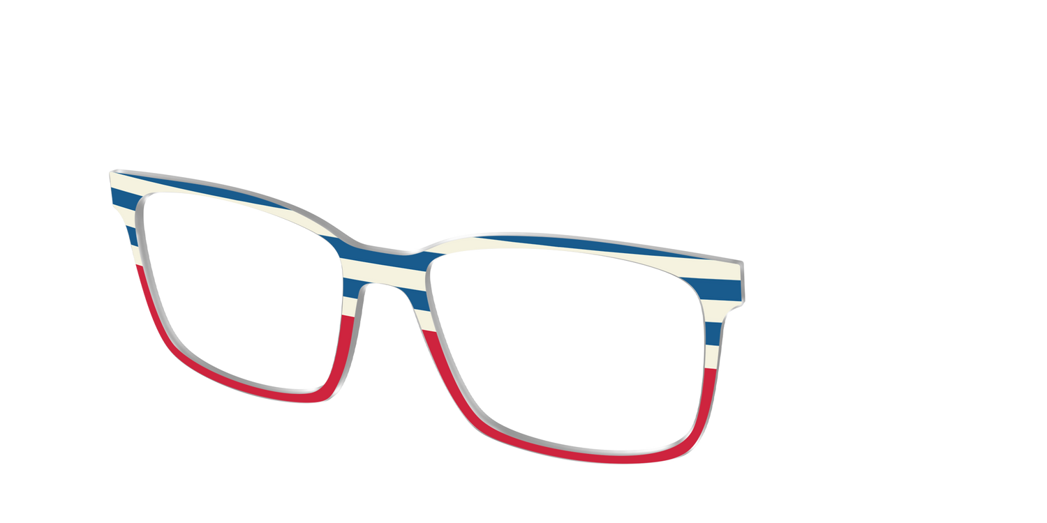 The Bold Stripes Split - Angle Top Image - Pair Eyewear