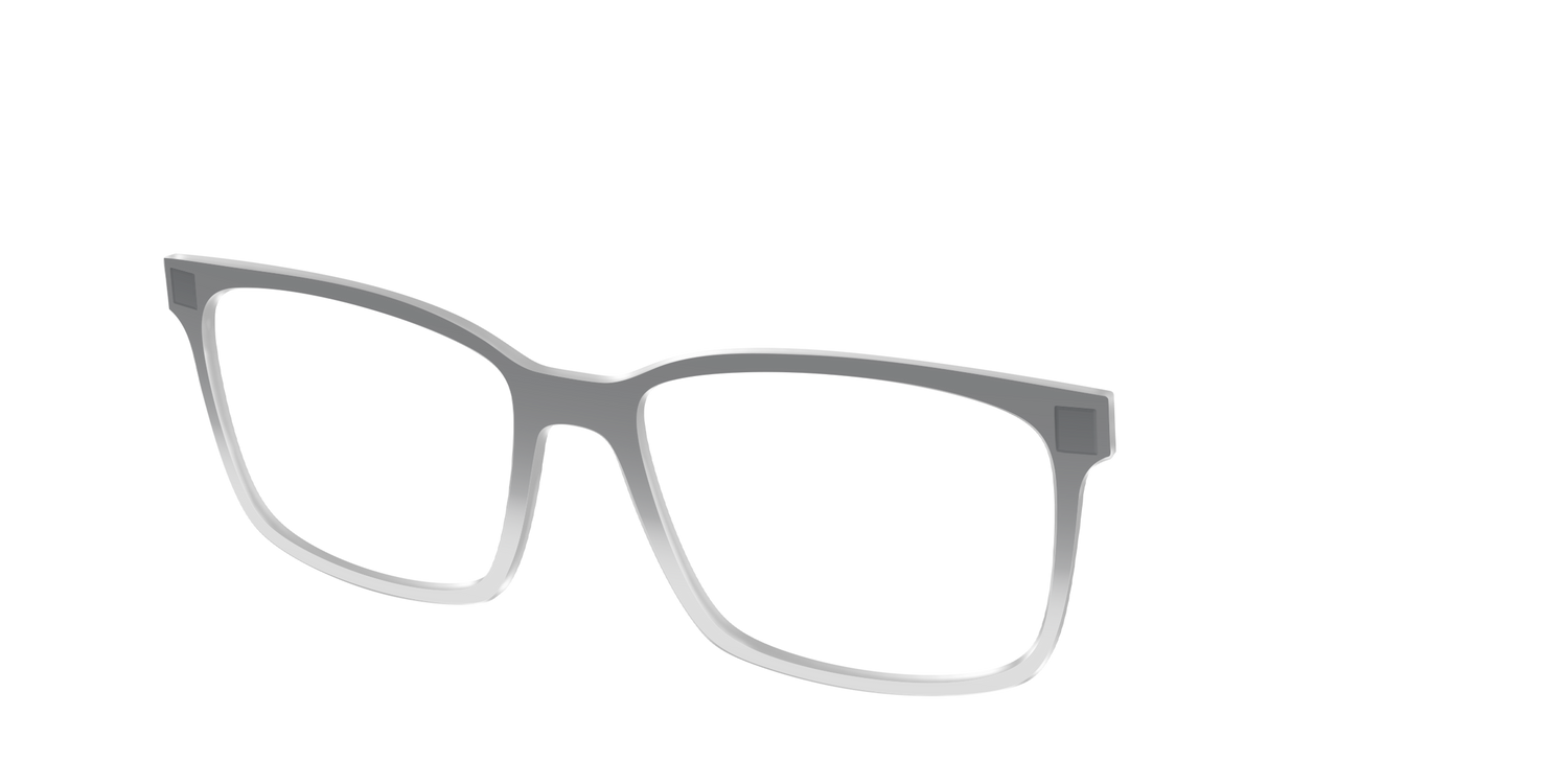 The Charcoal to Light Gray Gradient Crystal - Angle Top Image - Pair Eyewear