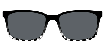 The Polarized Checkerboard Fade Sun Top - Front Top Thumbnail - Pair Eyewear