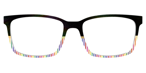The Chic Pride Stripes Crystal with Gold Foil - Kirby Top - Pair Eyewear