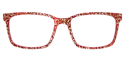 The Crimson Flair Shimmer with Gold Foil - Front Top Thumbnail - Pair Eyewear