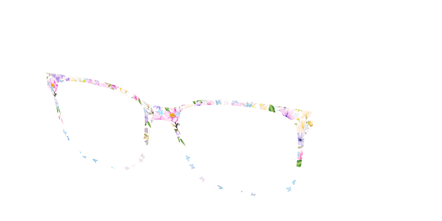 The Delicate Flower Crown with Butterfly Glitter - Angle Top Image - Pair Eyewear
