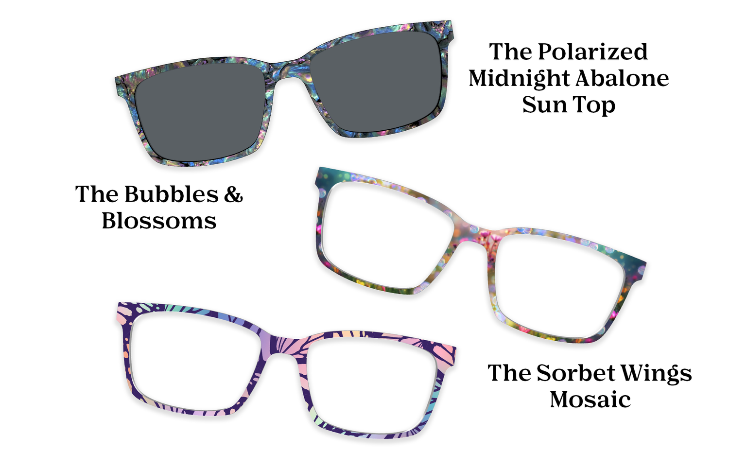 The Kirby - Teal Pearlized Gradient Acetate Silver Metal - Pairing Set - Pair Eyewear