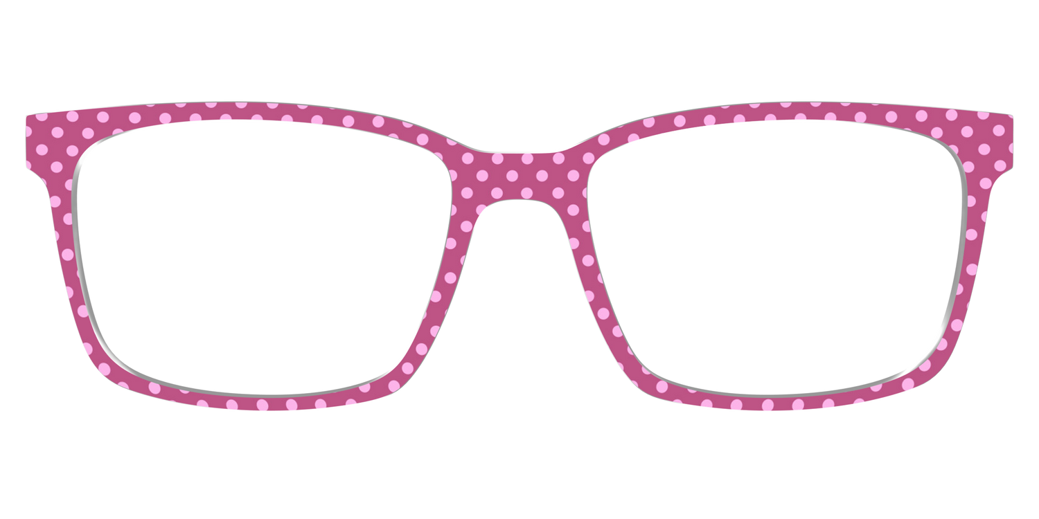 The Fuchsia Polka Dots - Lifestyle Kirby Top Image - Pair Eyewear