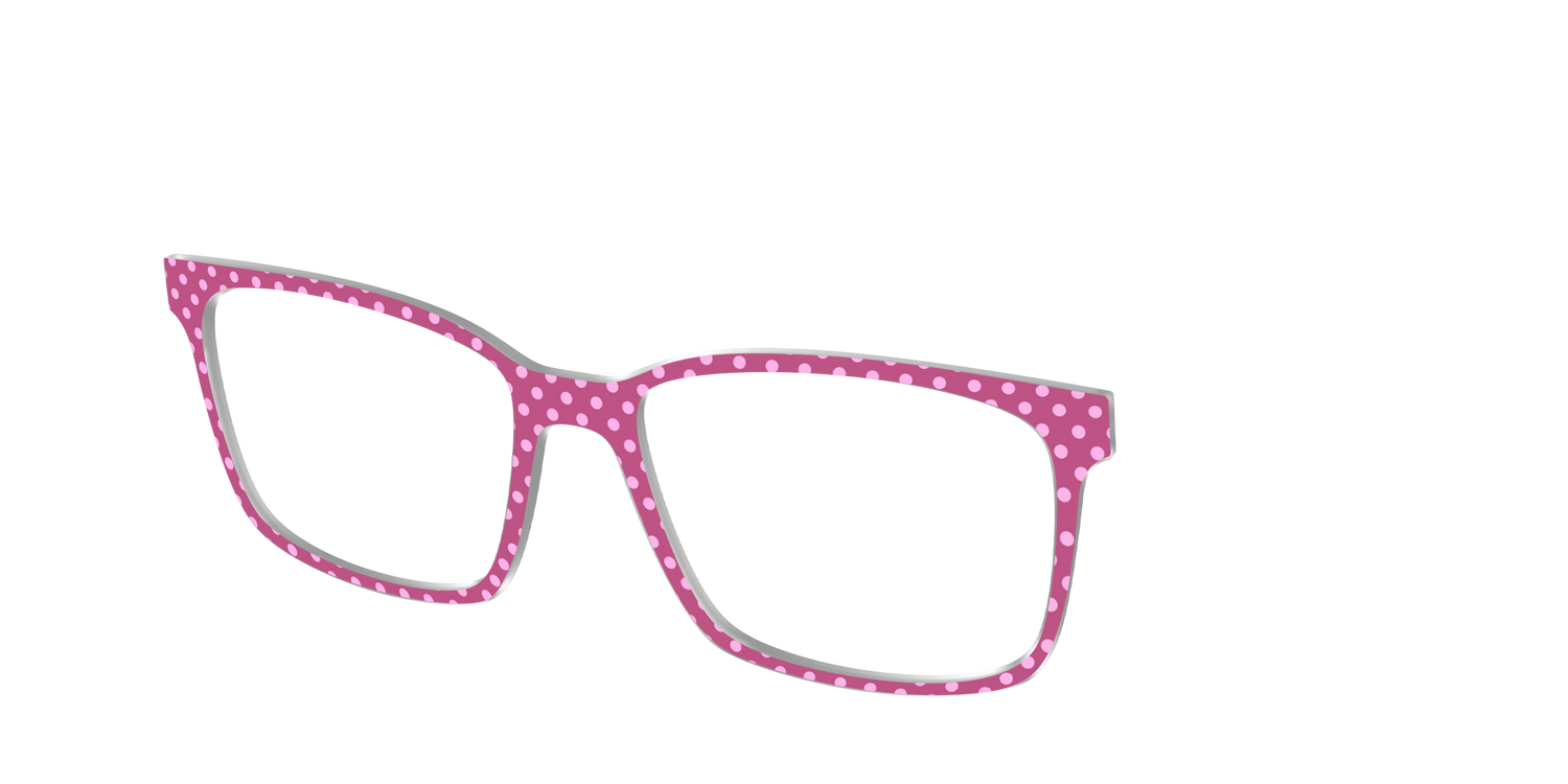 The Fuchsia Polka Dots - Angle Top Image - Pair Eyewear