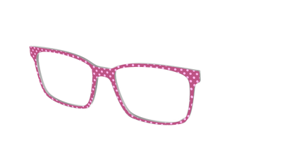 The Fuchsia Polka Dots - Angle Top Thumbnail - Pair Eyewear