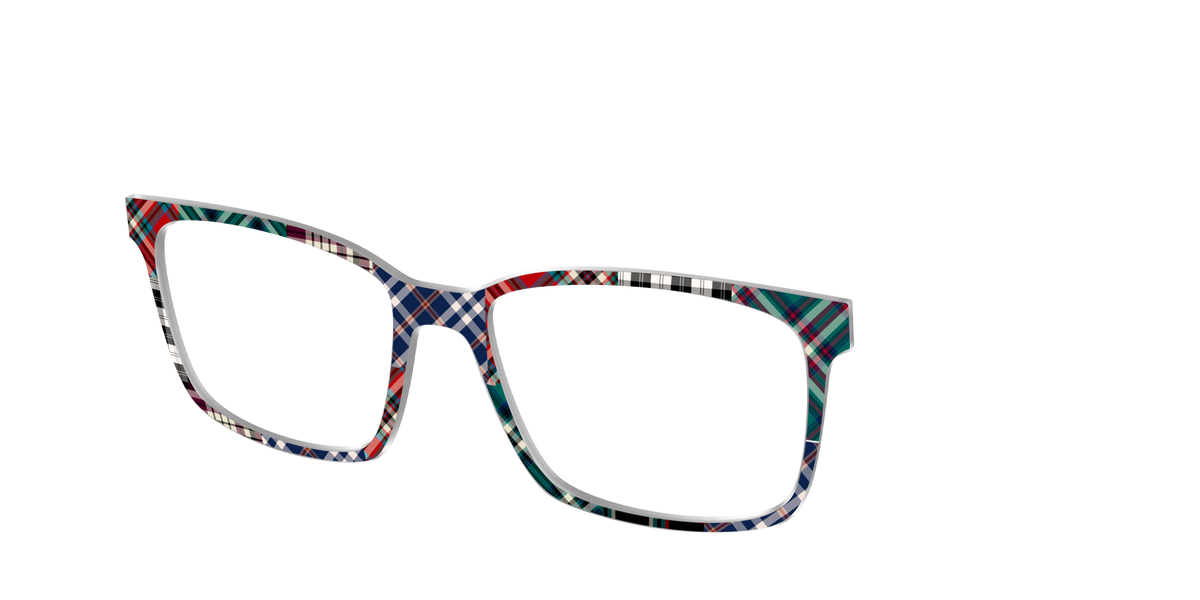 The Grunge Plaid Print Mix - Angle Top Image - Pair Eyewear