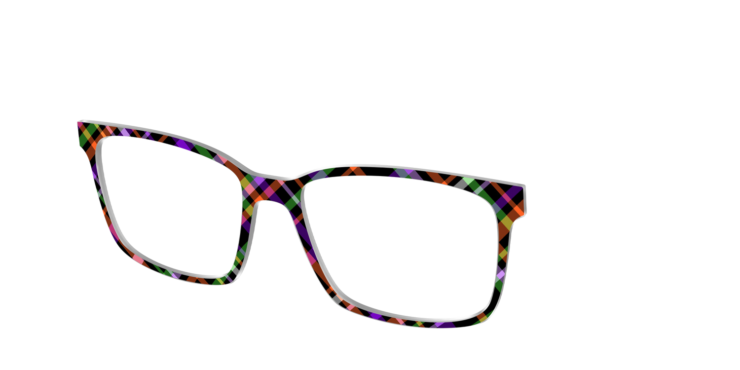 The Hexed Plaid - Angle Top Image - Pair Eyewear