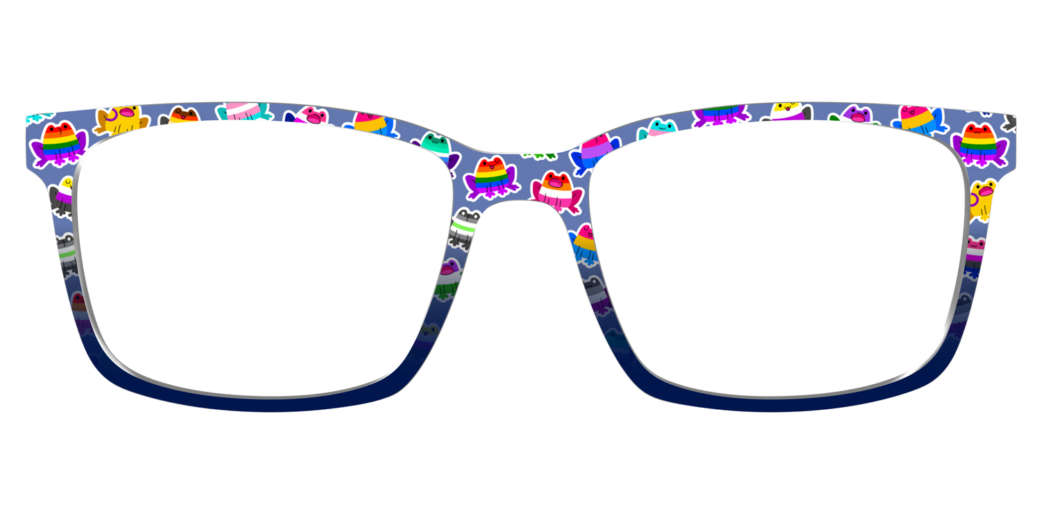 The Hoppy Pride Stickers - Lifestyle Kirby Top Image - Pair Eyewear