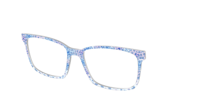 The Hydrangea Confetti Crystal with Gold Foil - Angle Top Thumbnail - Pair Eyewear