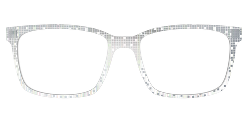 The Iridescent Disco Crystal with Silver Foil - Kirby Top - Pair Eyewear