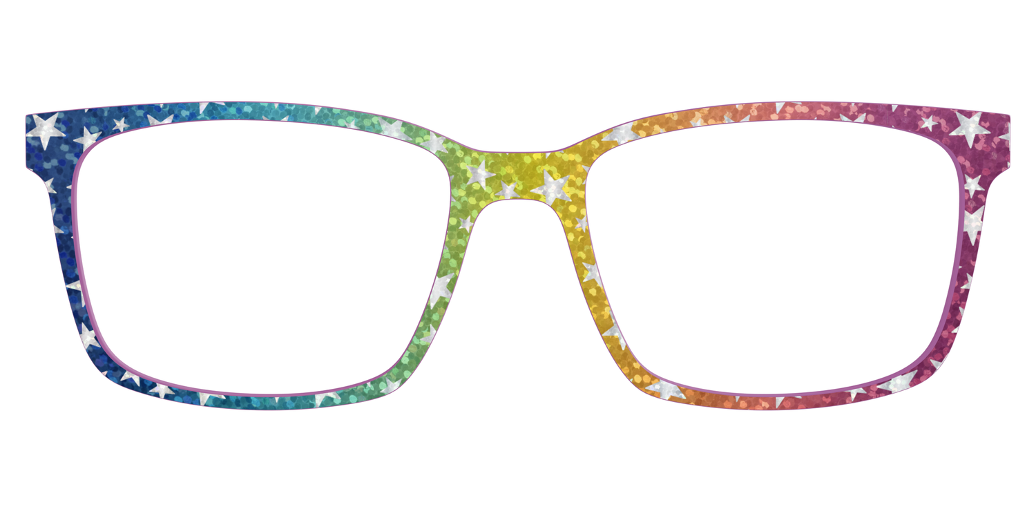 The Iridescent Rainbow Stars - Lifestyle Kirby Top Image - Pair Eyewear