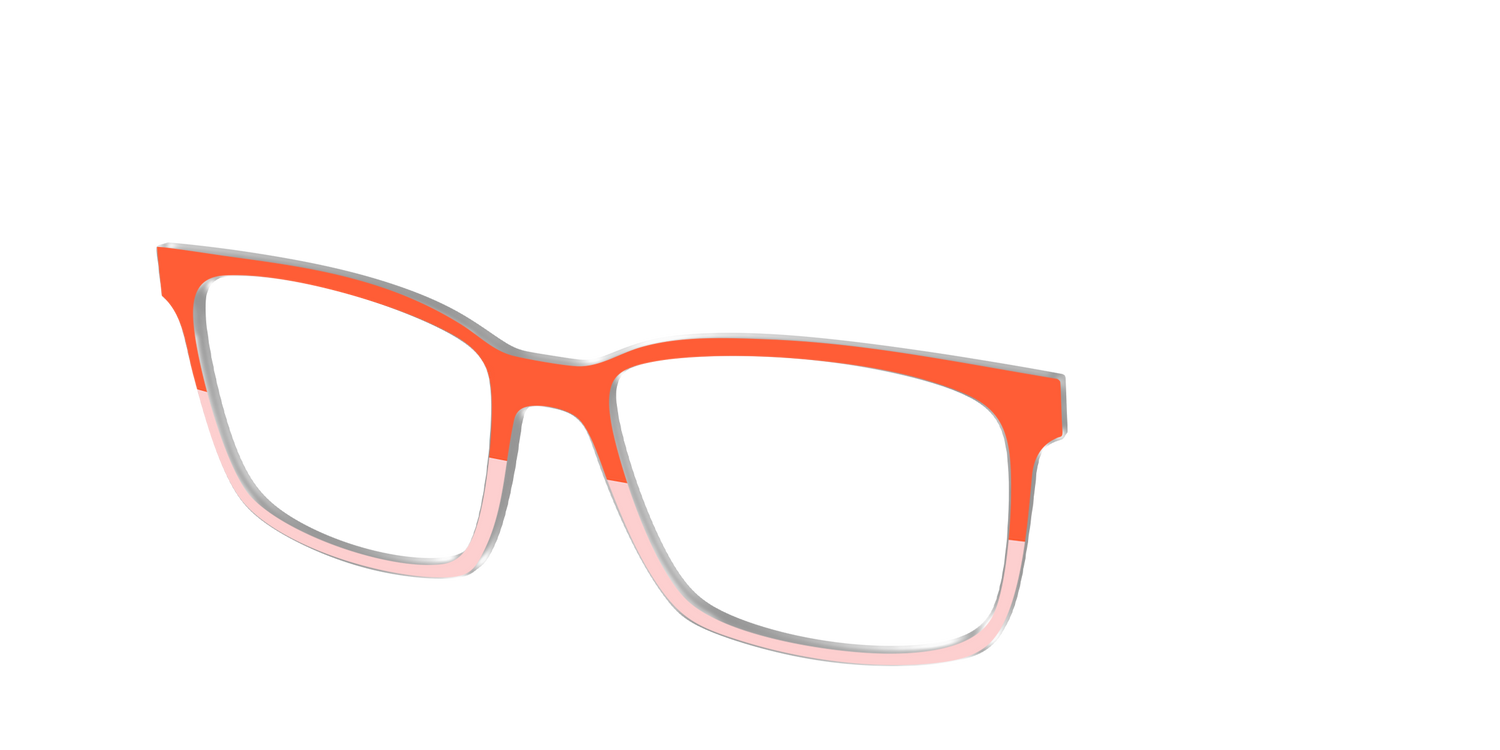 The Jasper & Venetian Pink Split - Angle Top Image - Pair Eyewear
