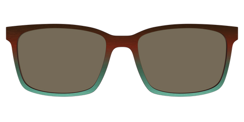The Polarized Mahogany to Juniper Woodgrain Sun Top - Kirby Top - Pair Eyewear