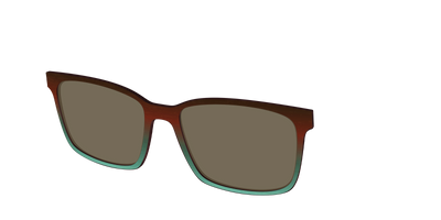 The Polarized Mahogany to Juniper Woodgrain Sun Top - Angle Top Thumbnail - Pair Eyewear