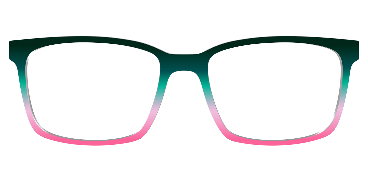 The Malachite to Peony Gradient - Lifestyle Kirby Top Image - Pair Eyewear