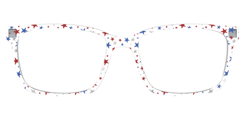 The Multi Stars Crystal with Silver Foil - Kirby Top - Pair Eyewear