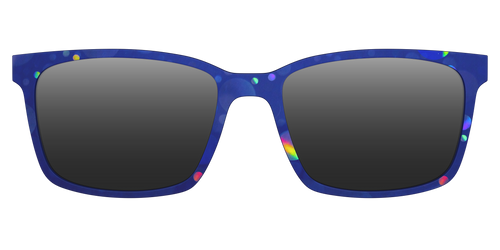 The Polarized Navy Holographic Bubbles Sun Top - Kirby Top - Pair Eyewear