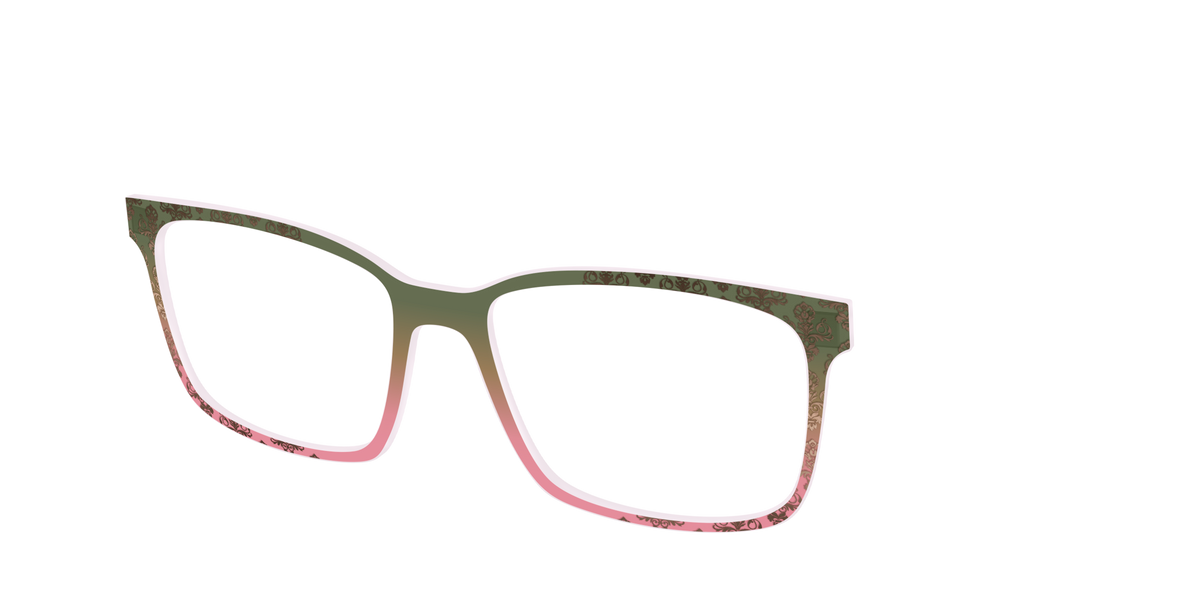 The Olive to Rose Trellis with Champagne Foil - Angle Top Image - Pair Eyewear