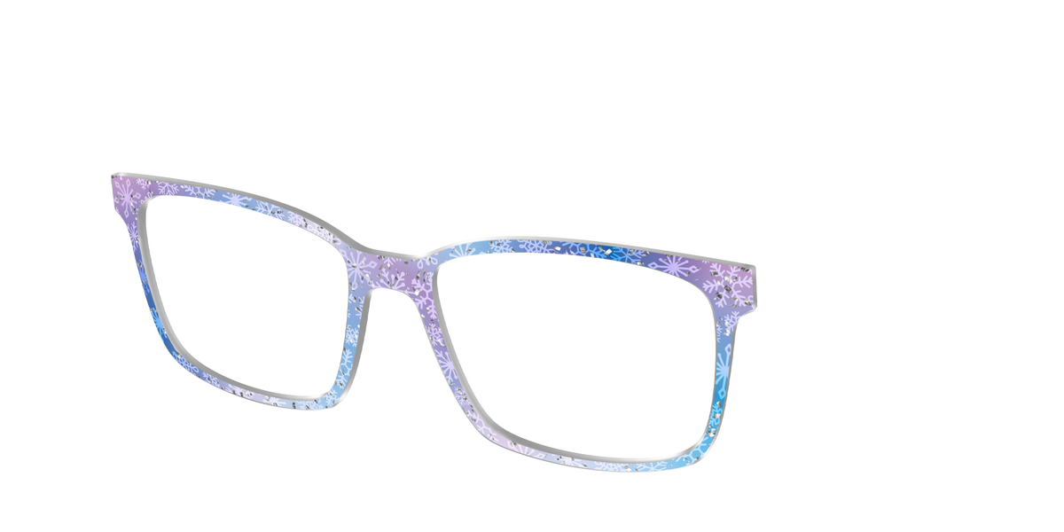 The Pastel Snowflake with Iridescent Glitter - Angle Top Image - Pair Eyewear