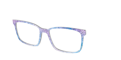The Pastel Snowflake with Iridescent Glitter - Angle Top Thumbnail - Pair Eyewear
