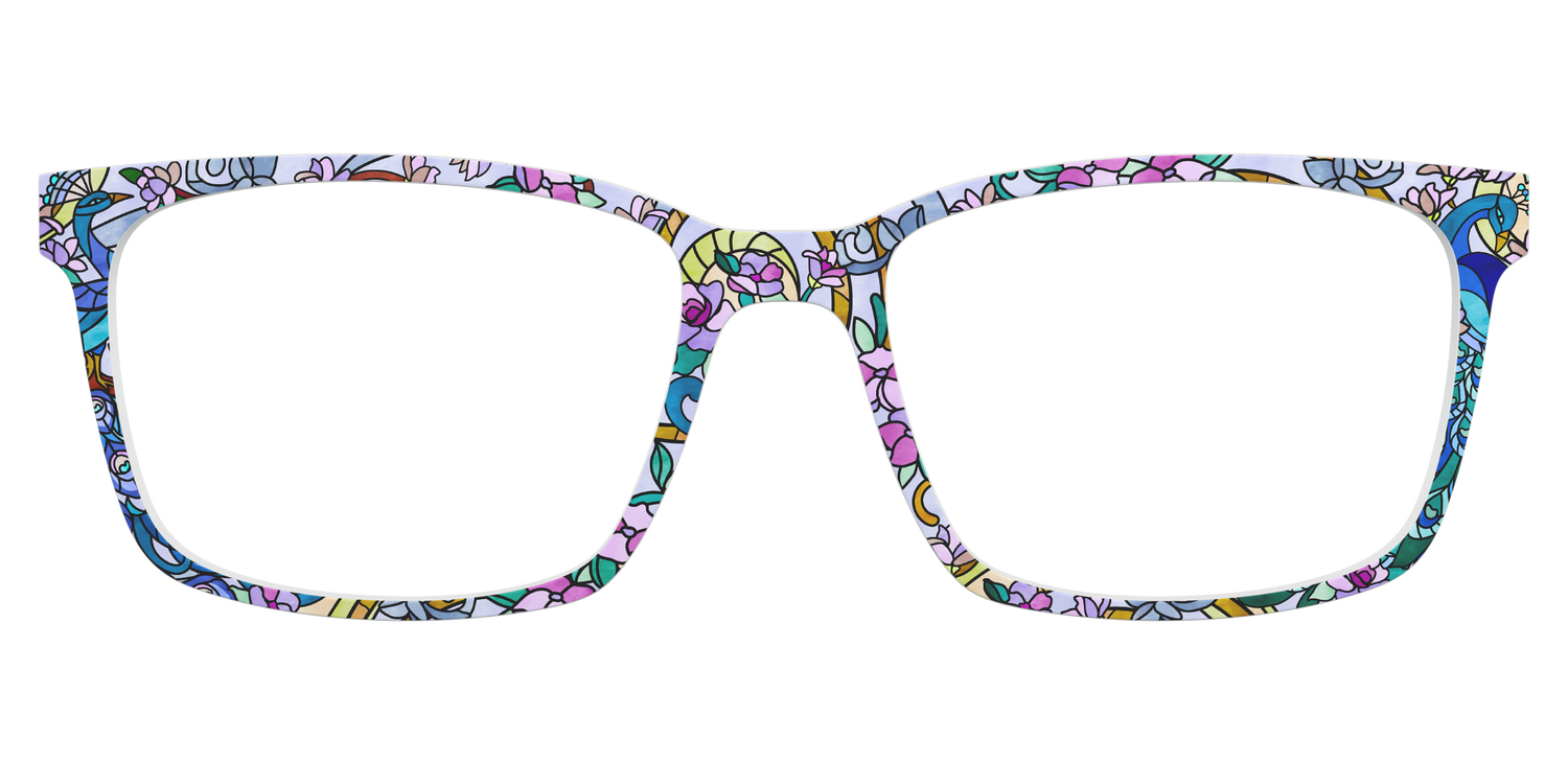 The Peacock Stained Glass - Lifestyle Kirby Top Image - Pair Eyewear