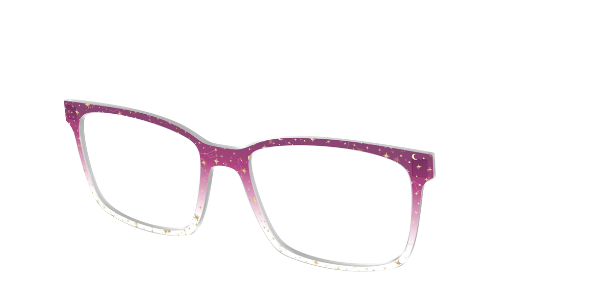 The Pink Ombre Gold Foil Crystal - Angle Top Image - Pair Eyewear