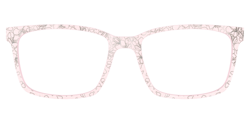 The Pink Shimmer Petals with Silver Foil - Kirby Top - Pair Eyewear