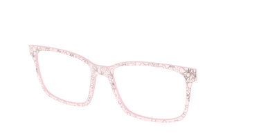 The Pink Shimmer Petals with Silver Foil - Angle Top Thumbnail - Pair Eyewear