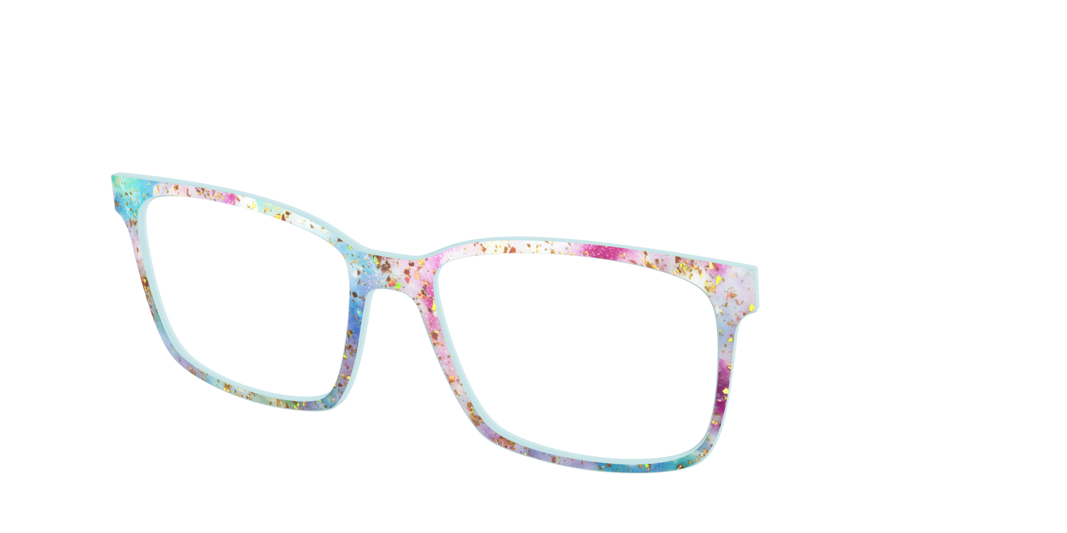 The Pixie Bokeh with Gold Flakes - Angle Top Image - Pair Eyewear