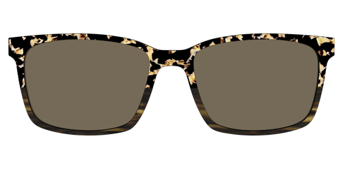 The Polarized Caramel Tortoise Horn Split Sun Top - Kirby Top - Pair Eyewear