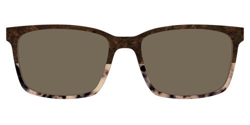 The Polarized Dark Oak Tortoise Split Sun Top - Kirby Top - Pair Eyewear