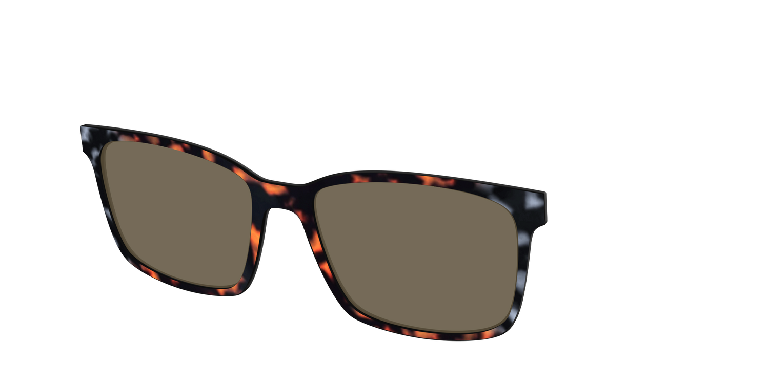 The Polarized Gray & Amber Tortoise Sun Top - Angle Top Image - Pair Eyewear