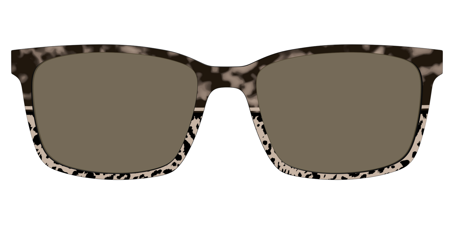The Polarized Ink Blot Tortoise Split Sun Top - Lifestyle Kirby Top Image - Pair Eyewear