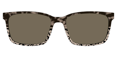 The Polarized Ink Blot Tortoise Split Sun Top - Front Top Thumbnail - Pair Eyewear