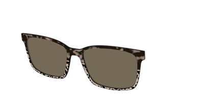 The Polarized Ink Blot Tortoise Split Sun Top - Angle Top Thumbnail - Pair Eyewear