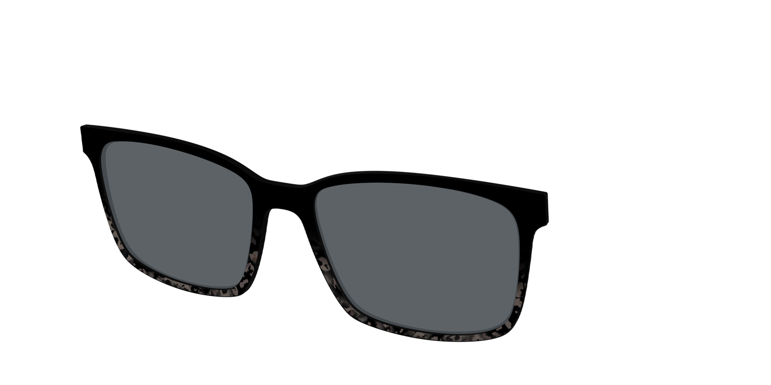The Polarized Shaded Tortoise Sun Top - Angle Top Image - Pair Eyewear
